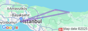 3 Day Istanbul Black Sea Eco Tour Map