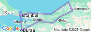 8 Day Nature and Eco Tours in Istanbul Turkey Map
