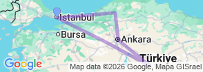 6 Days 5 Nights Istanbul Cappadocia Ankara Safranbolu Eco Tour Map