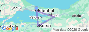 Istanbul Natural Discovery Package 4 Day Tours Map