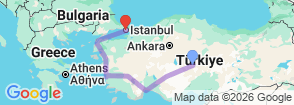 11 Day Magic Turkey Vacation Package With Guaranteed Departure Map