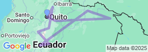 13 Days Exploring Ecuador: Highlands and Rainforest Map