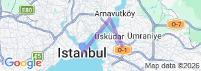 Luxury Bosphorus Sunset Yacht Cruise from Istanbul Map