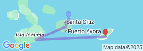 8 Days Galapagos Island Hopping Tour (San Cristobal - Santa Cruz - Isabela) Map
