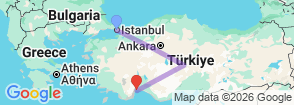 10 Day Istanbul Cappadocia  And  All Inclusive Antalya Package Map