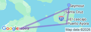 5 Days Galapagos Expedition Tour Map