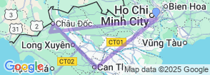 6 Days Vietnam Southern Tour Map