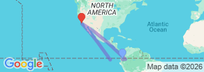 18-Days Charm of Ecuador Andes Amazon Galapagos Island Hopping Map