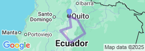 6 Days Ecuador Multisport Tour Map