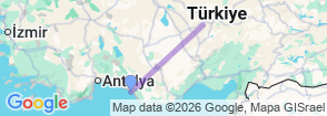 Private Cappadocia Tour from Alanya 2 Days Map