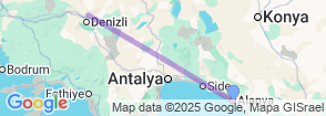 2 Days Pamukkale Tour from Alanya Map