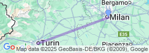 Full Day Turin Guided Tour Departure from Milan Map
