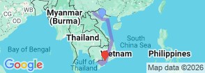 14 Days Vietnam Ultimate Experience Tour Map