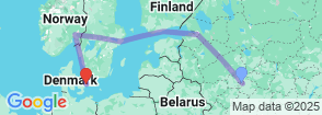 The Capitals of Russia and Scandinavia 14 Days  13 nights  Tour Package Map