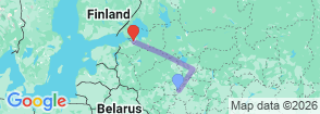 Golden Ring Tour: Moscow - Pereslavl-Zalessky - St. Petersburg Map