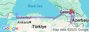 Turkey – Georgia – Armenia 16 days (Group tour) Map