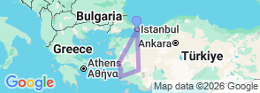 3 Days Istanbul to Ephesus Pamukkale and  Didyma Tours Map