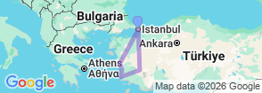 3 Days Istanbul to Ephesus Pamukkale and Didyma Tours Map