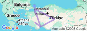9 Day Unesco Country from Istanbul Cappadocia Antalya Tour Packages Turkey Map