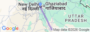 From Delhi: Taj Mahal & Agra Tour by Gatimaan Express Train Map
