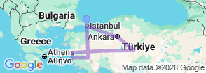 8 Day Istanbul Ankara Cappadocia Ephesus Pamukkale Tour Map
