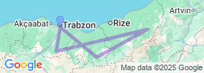 Eastern Black Sea Tour, 5 Days Starts from Trabzon Map