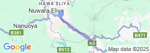 Sri Lanka Nuwara Eliya and Hakgala Botanical Garden Tour Map