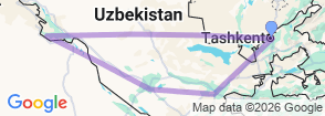 Blue domes in the heart of Central Asia Map