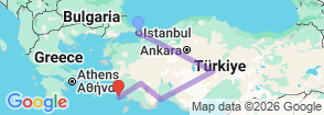 11 Day Tailormade Istanbul Cappadocia Antalya Pamukkale Bodrum Tour Map