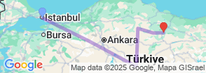 Anatolia 8 Days Istanbul Cappadoia Hattusa Zile Castle Tokat Trip Map