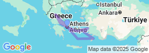 11 Day Greece for Cosmopolitans Tour Map