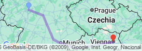 Frankfurt to Vienna Medieval Tour 10 Day 9 Nights Map