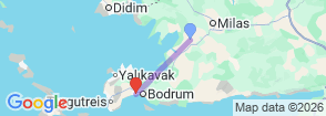 Bodrum Airport BJV Transfers to Bodrum City Center Hotels Map