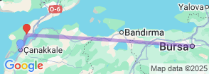 6 Days Gallipoli & Bursa City Tour Map