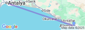 Daily Antalya City Tour from Alanya Map