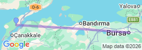 Daily Gallipoli Tour from Bursa Map