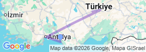 Daily Alanya to Cappadocia Tour Map
