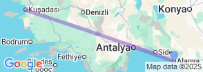Daily Ephesus & Sirince Village Tour from Alanya Map