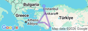 10 Days Ski Holiday & Historical Tour Turkey Map