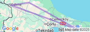 Edirne 4 days package tour from Istanbul Map