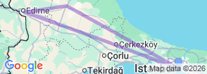 Edirne 4 days package tour from Istanbul Map