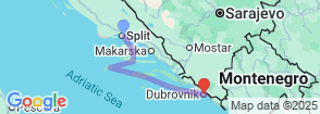 Med Sailing in Croatia (from Split to Dubrovnik) Map