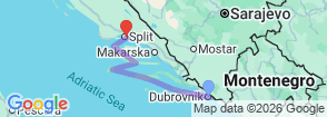 Sailing in Croatia (from Dubrovnik to Split) 8 Day Map