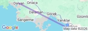 Dalyan River Cruise, Mud Baths & Iztuzu Beach Day Tour from Fethiye Map