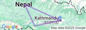 Kathmandu Pokhara Chitwan Tour Map
