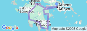 PARADISIAL PELOPONNESE (All-Inclusive Guided Semi-Private Tour) Map