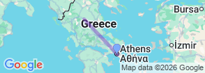Meteora DayTrip from Athens with Local Guide Map