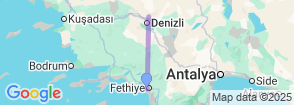 Pamukkale Hot Air Balloon Tour from Fethiye – Sunrise Flight Over Cotton Castle & Travertines Map