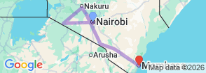 8 days Kenya Budget Joining Safari Map