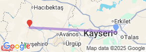 Daily Cappadocia Green Tour from Kayseri Map